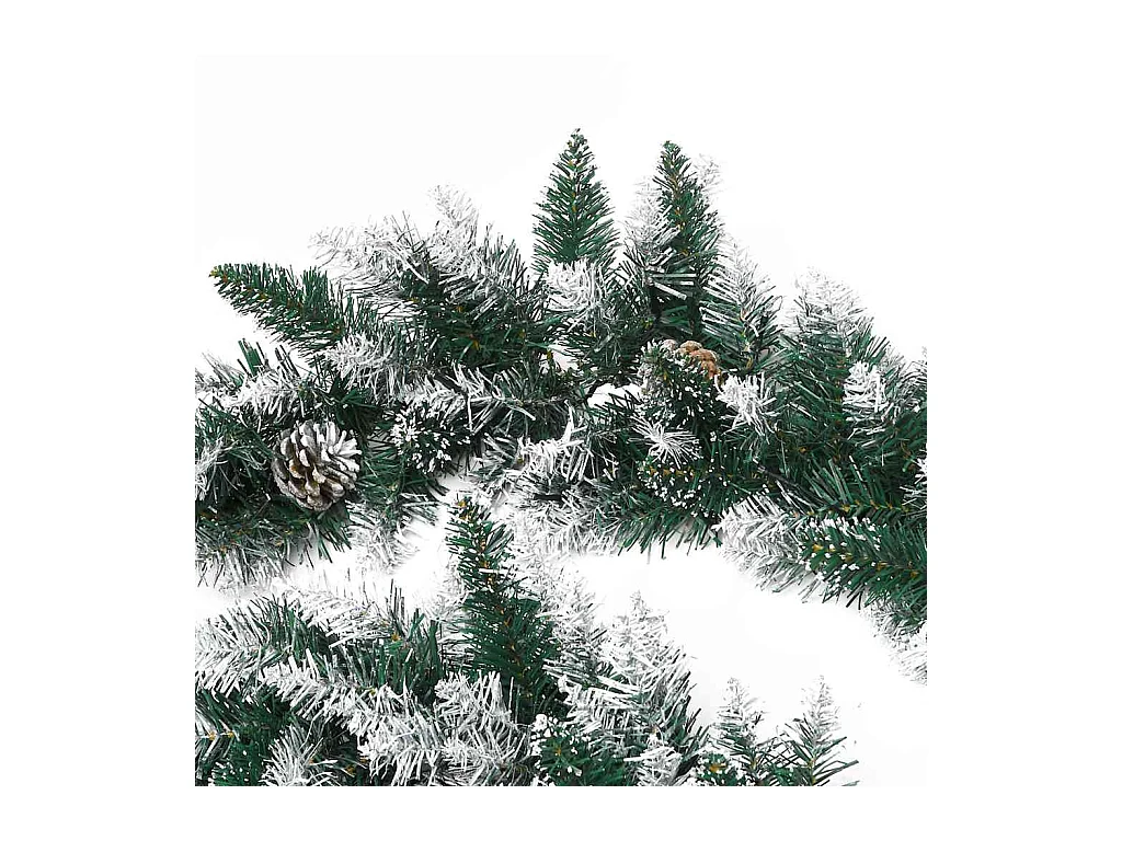 Weihnachtsgirlande mit LED-Lichtern Grün 2,7 m PVC