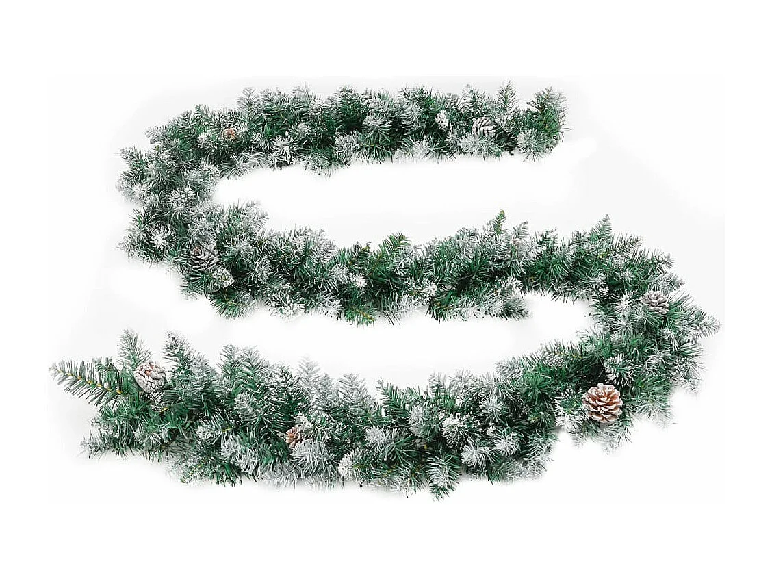 Guirlanda de Natal com luzes LED Verde 2,7 m PVC