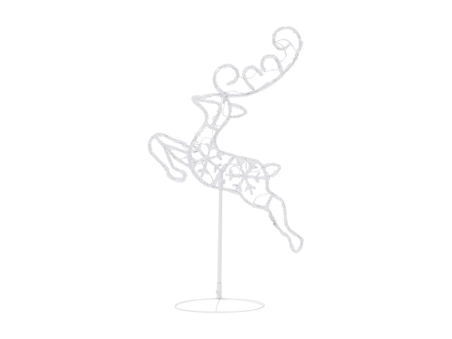 Renne/slitte volanti natalizie Acrilico 260x21x87 cm Bianco caldo