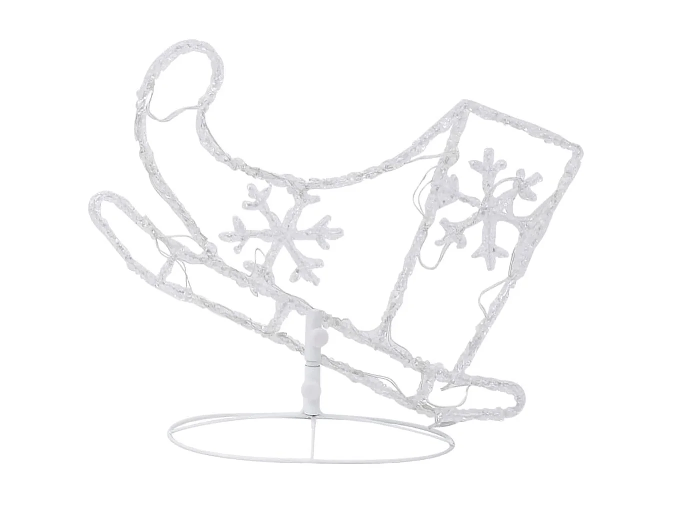 Renne/slitte volanti natalizie Acrilico 260x21x87 cm Bianco caldo