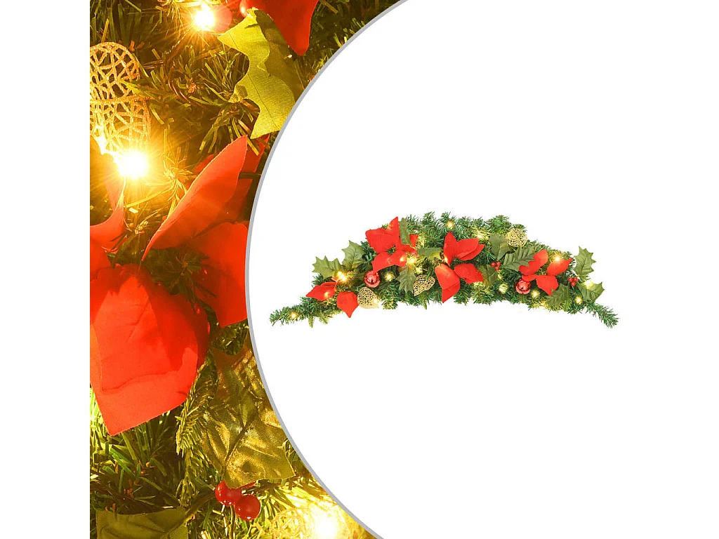 Arche de Noël avec lumières LED Vert 90 cm PVC