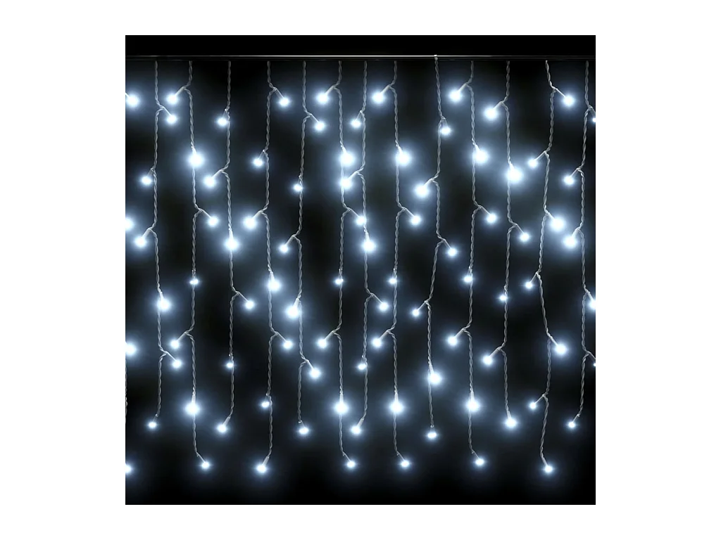 LED-Lichtervorhang Eiswürfel 10m 400LED Kaltweiß 8 Funktionen