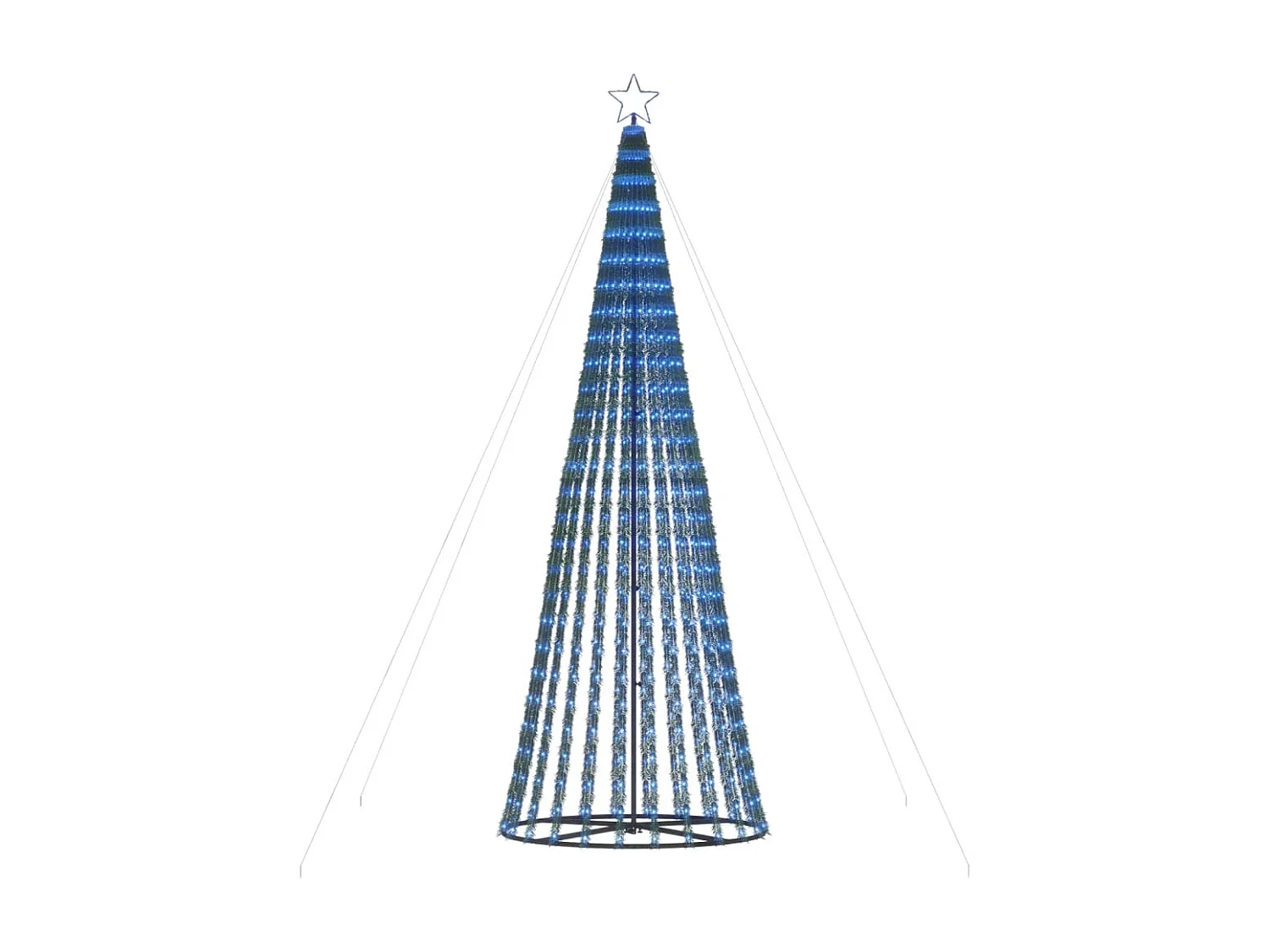 Albero di Natale conico luminoso 688 LED blu 300 cm