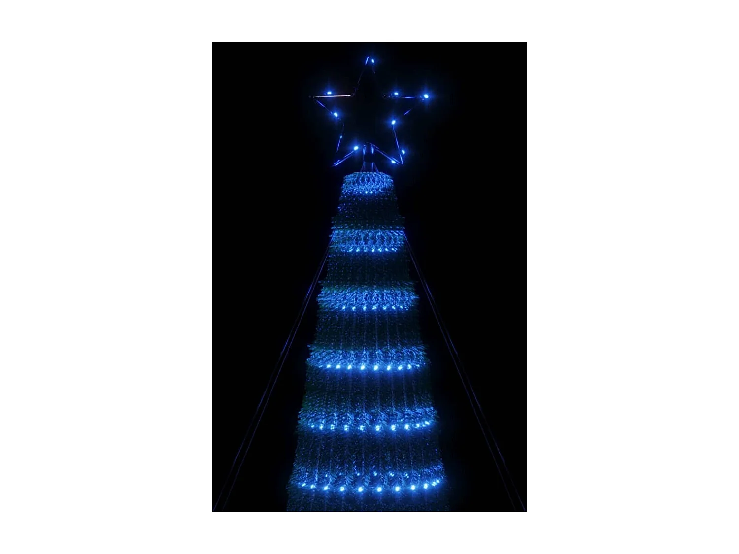 Albero di Natale conico luminoso 688 LED blu 300 cm