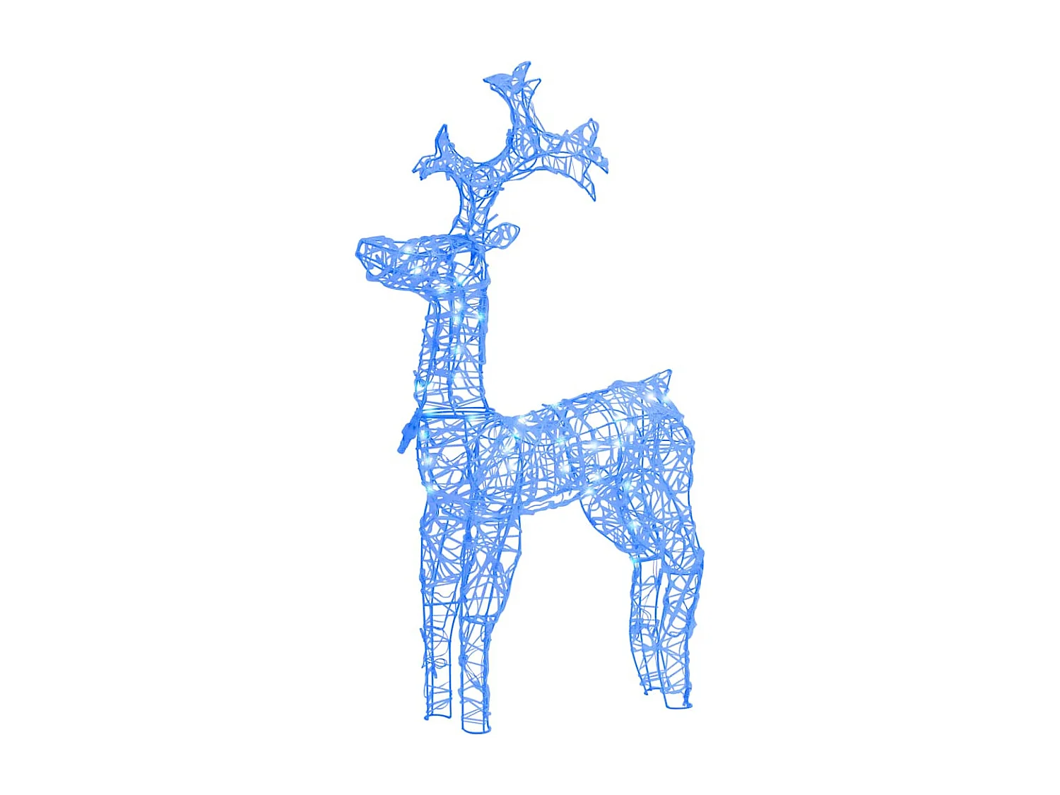 Decoración navideña reno 90 LED 60x16x100 cm Acrílico