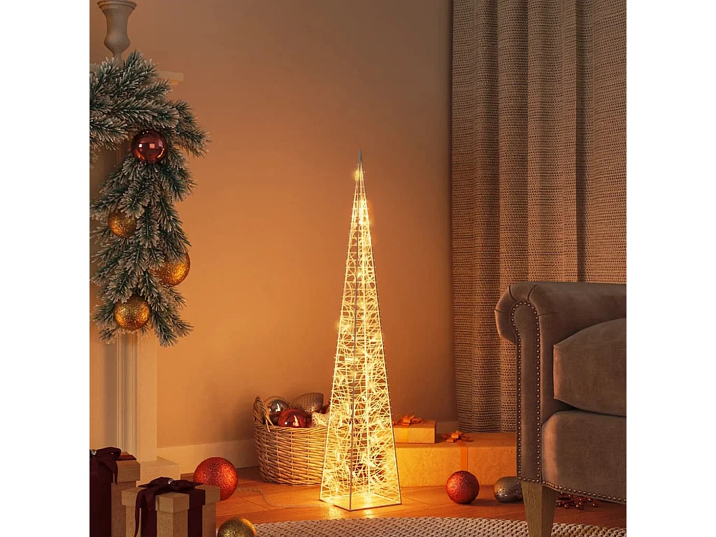 Cône lumineux décoratif à LED Acrylique Blanc chaud 90 cm