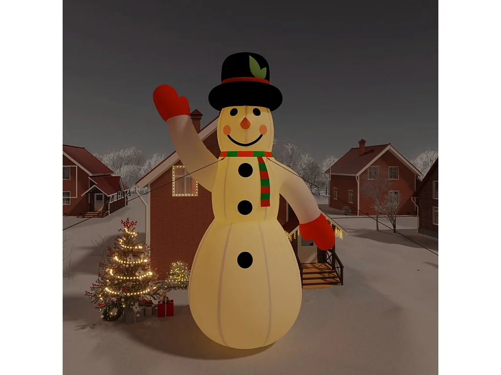 Bonhomme de neige gonflable de Noël avec LED 1000 cm