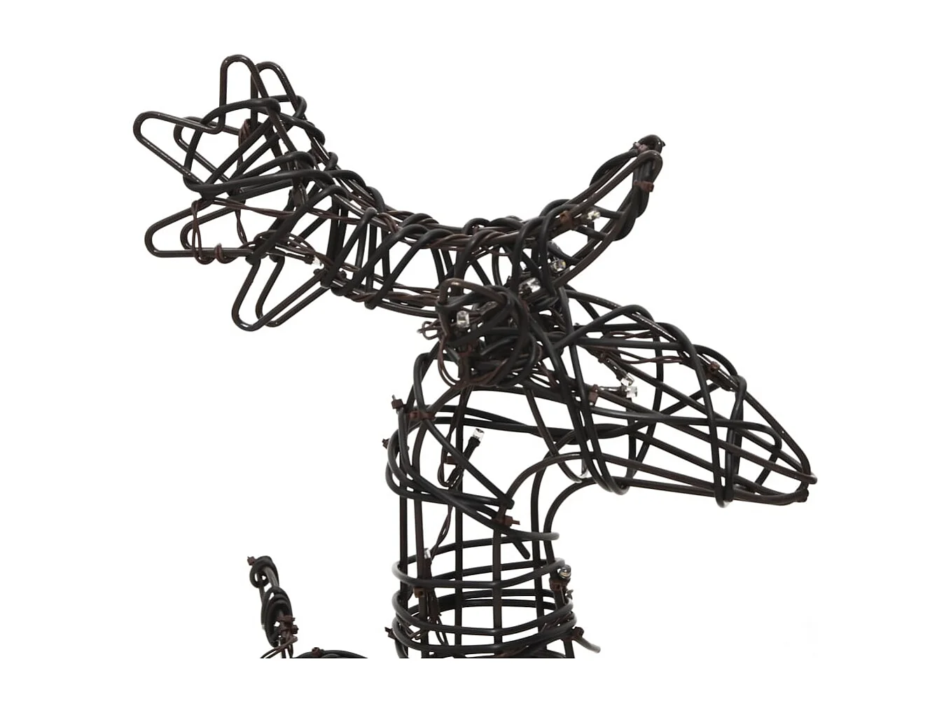 Decorazioni natalizie 4 pezzi renne 160 LED in rattan bianco caldo