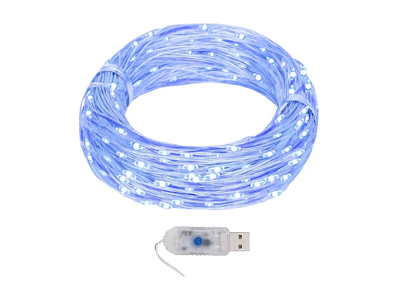 Micro LED lichtslinger 40m 400 LED blauw 8 functies