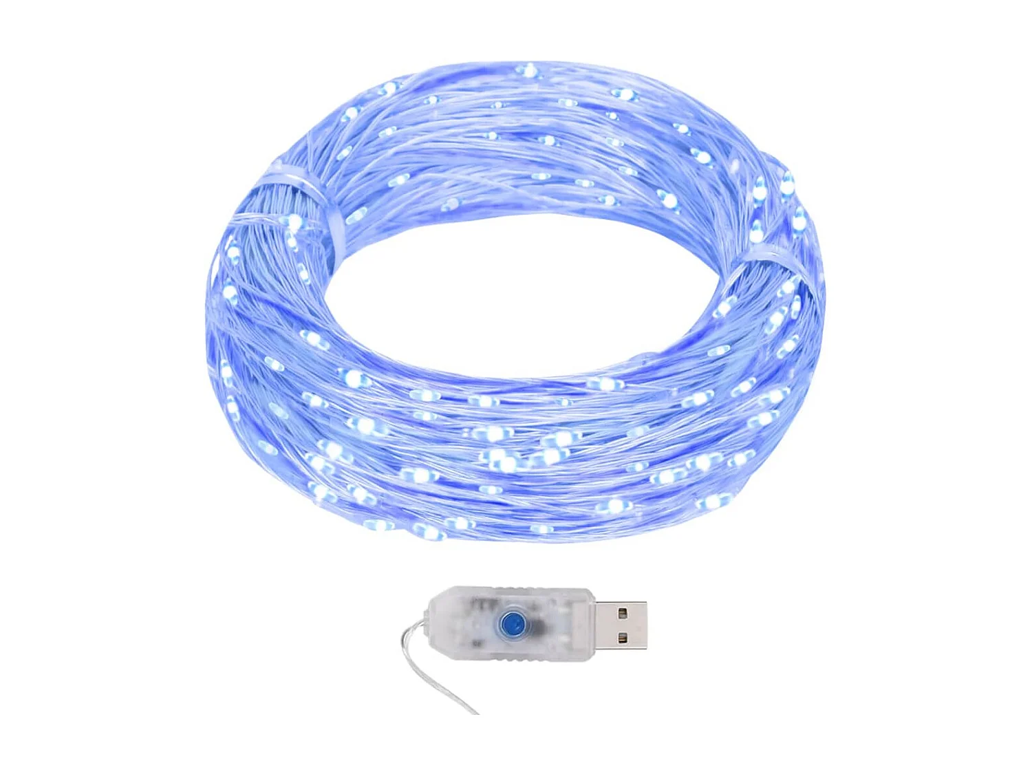 Micro LED lichtslinger 40m 400 LED blauw 8 functies
