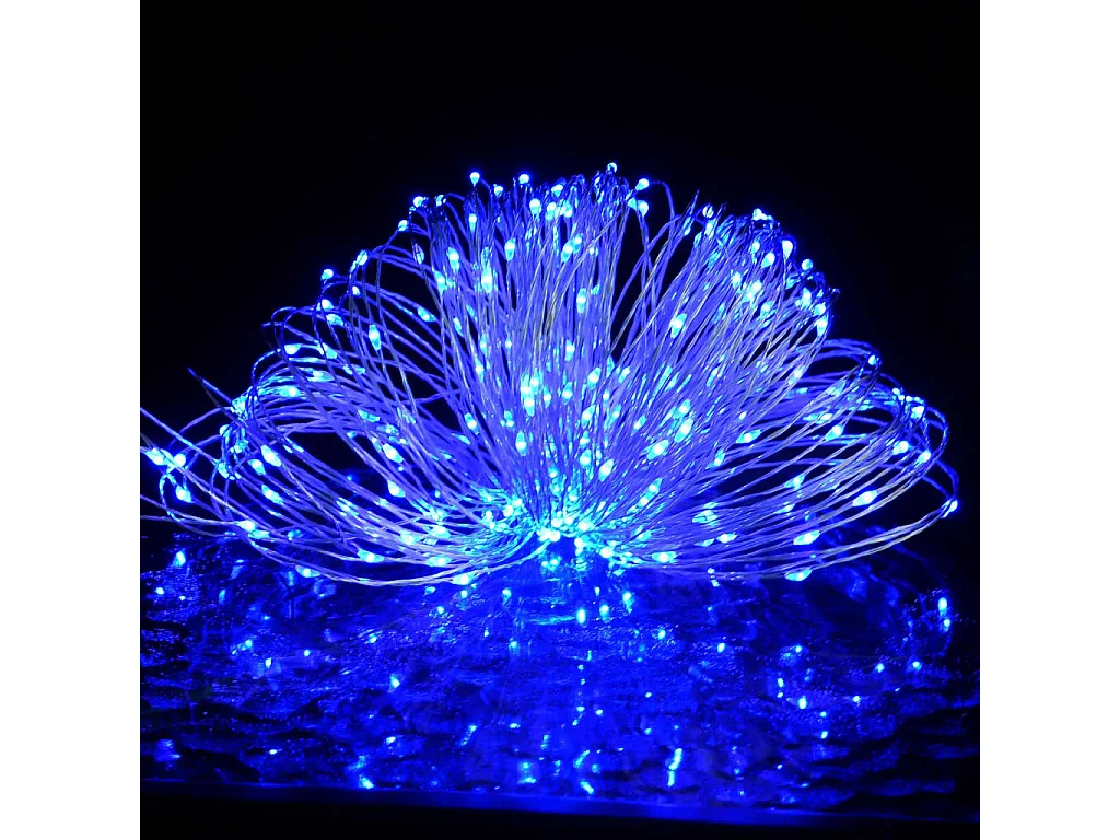 Micro LED lichtslinger 40m 400 LED blauw 8 functies
