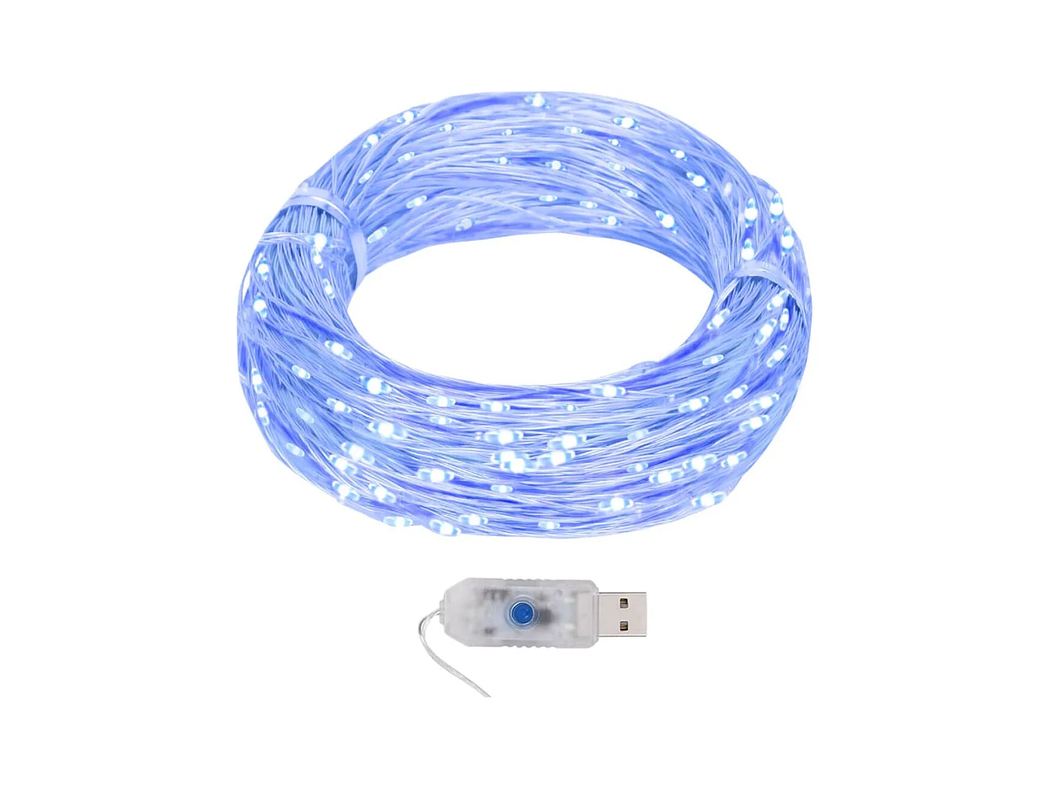 Ghirlanda luminosa micro LED 40m 400 LED blu 8 funzioni