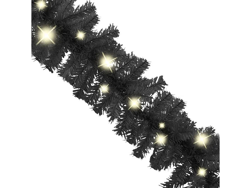 Guirlande de Noël avec lumières LED 5 m Noir