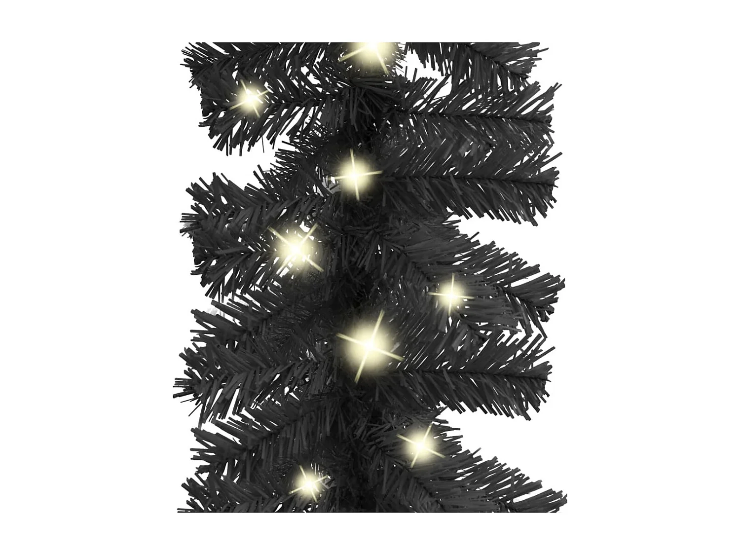 Guirlande de Noël avec lumières LED 5 m Noir
