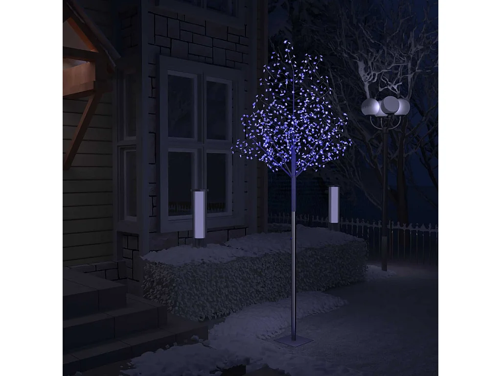 Árbol de Navidad 600 LED azules Flor de cerezo 300 cm