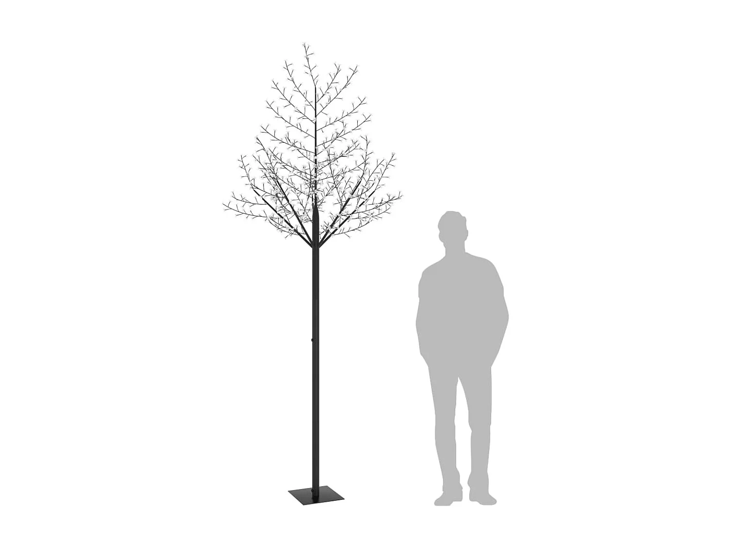 Árbol de Navidad 600 LED azules Flor de cerezo 300 cm