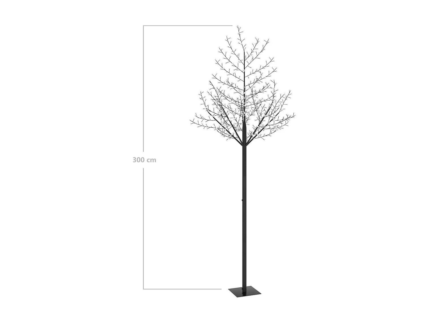 Árbol de Navidad 600 LED azules Flor de cerezo 300 cm