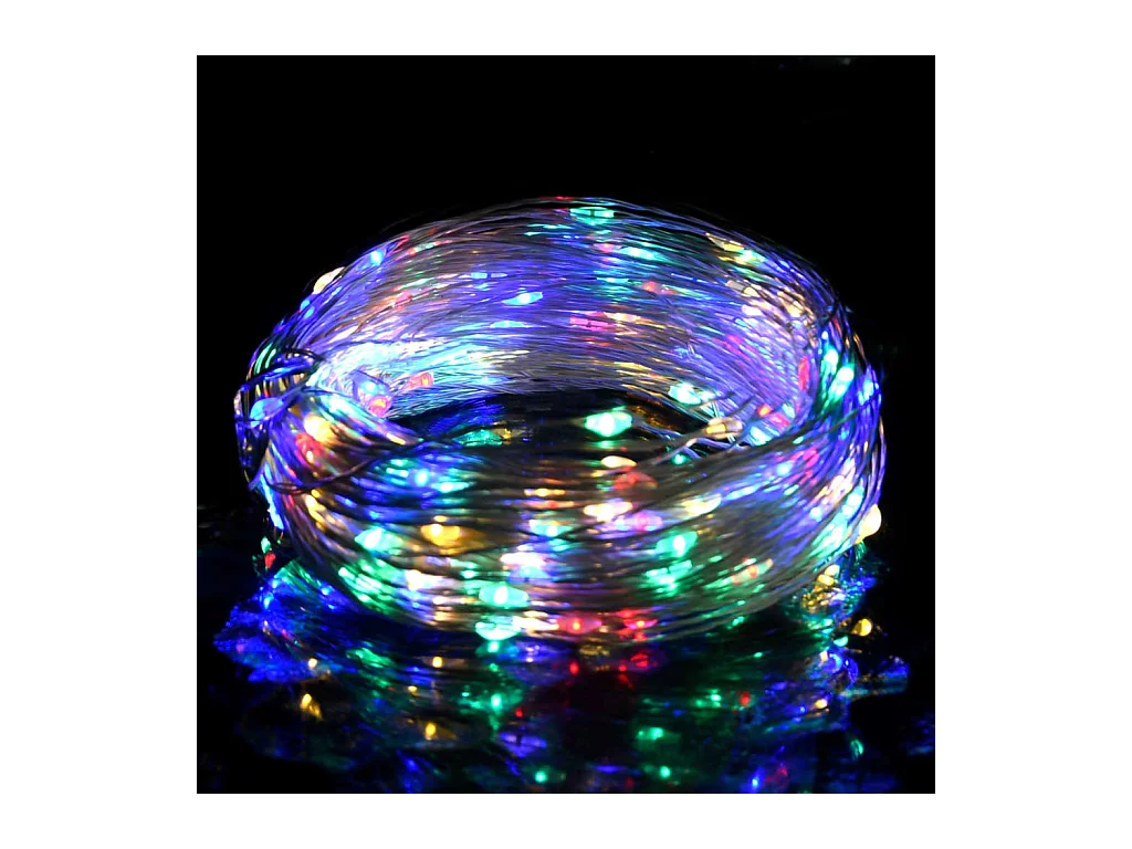 Micro-LED-Lichtgirlande 40 m, 400 bunte LEDs, 8 Funktionen