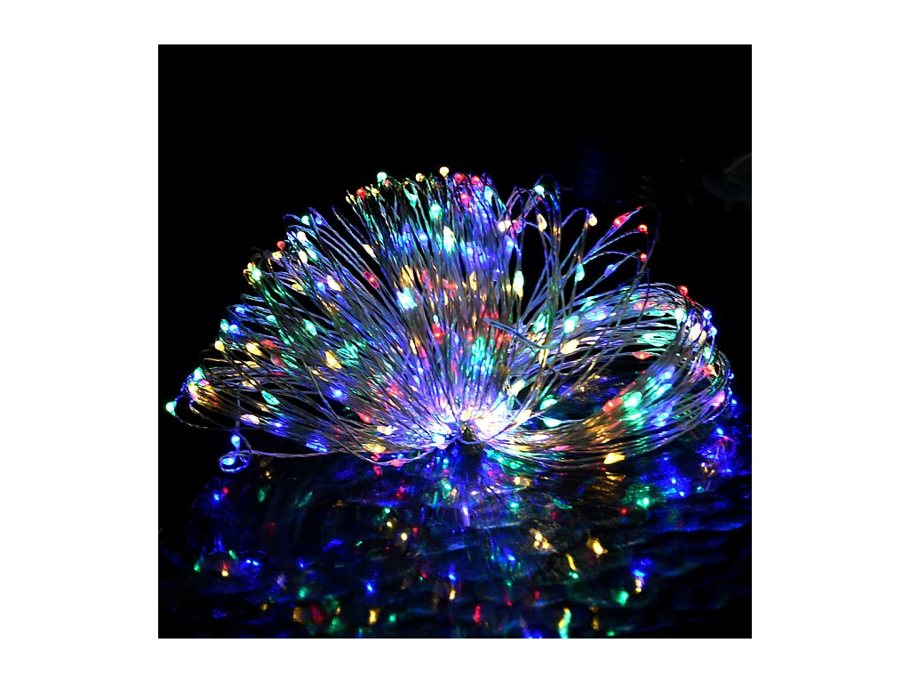 Micro-LED-Lichtgirlande 40 m, 400 bunte LEDs, 8 Funktionen