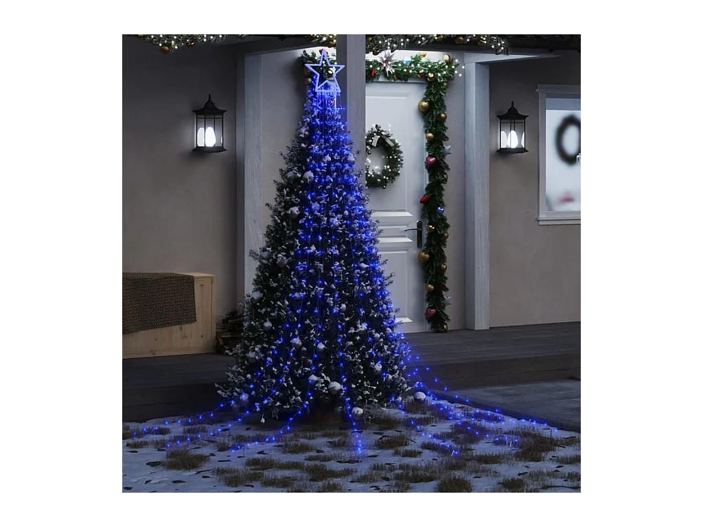 Ghirlanda per albero di Natale 320 LED blu 375 cm