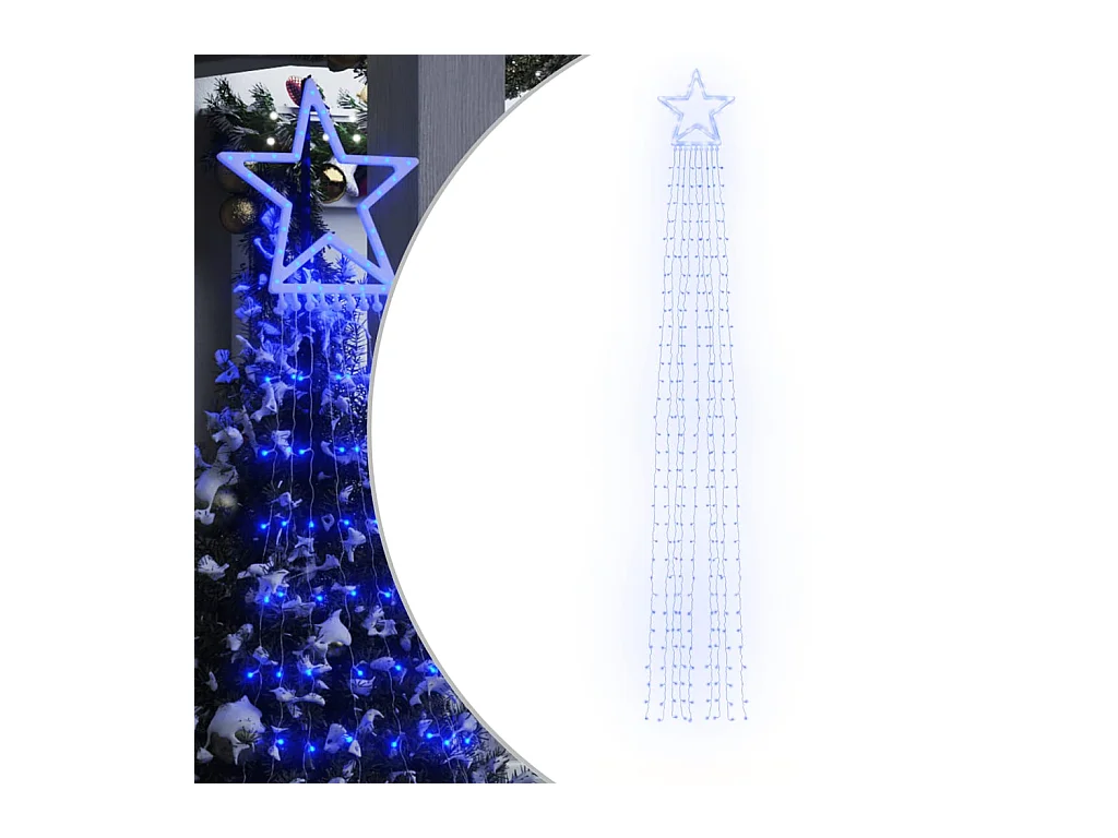 Weihnachtsbaumgirlande 320 LED blau 375 cm
