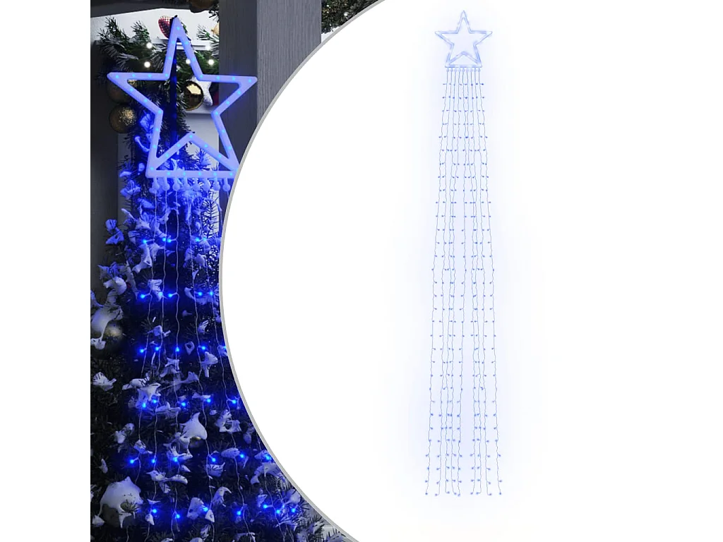 Weihnachtsbaumgirlande 320 LED blau 375 cm