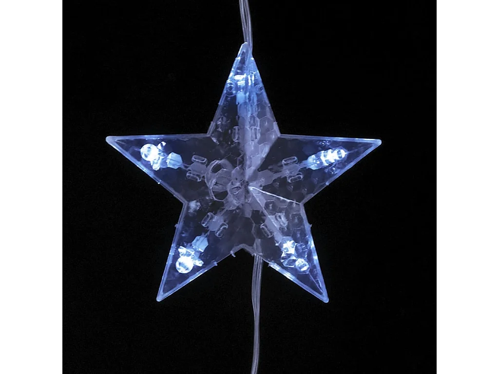 Guirlande lumineuse à étoiles LED 200 LED Bleu 8 fonctions