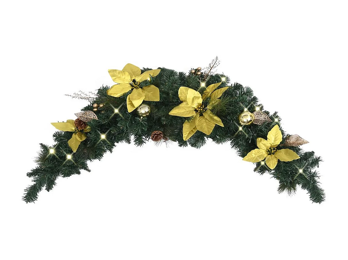 Arche de Noël avec lumières LED Vert 90 cm PVC