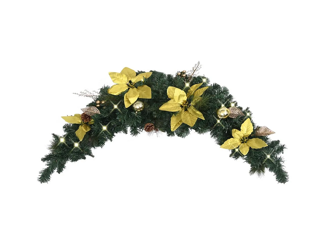 Arco natalizio con luci LED Verde 90 cm PVC
