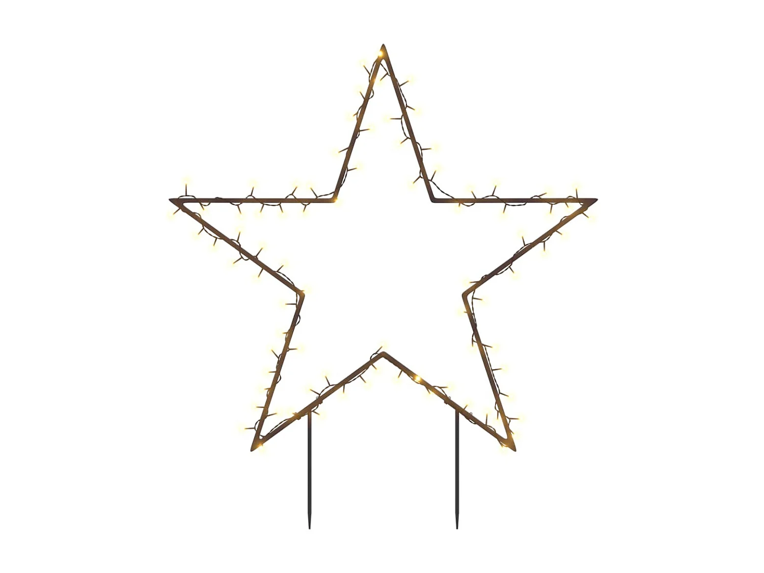 Weihnachtsstern-Lichtdekoration mit 80 LED-Stäben 60 cm