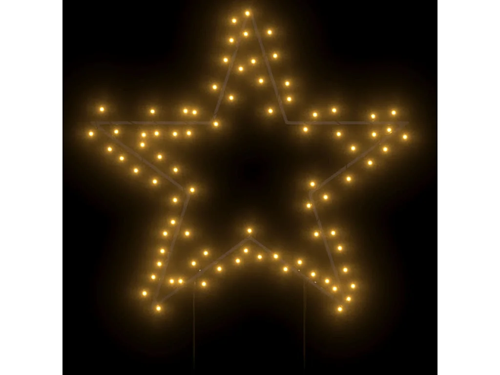 Weihnachtsstern-Lichtdekoration mit 80 LED-Stäben 60 cm