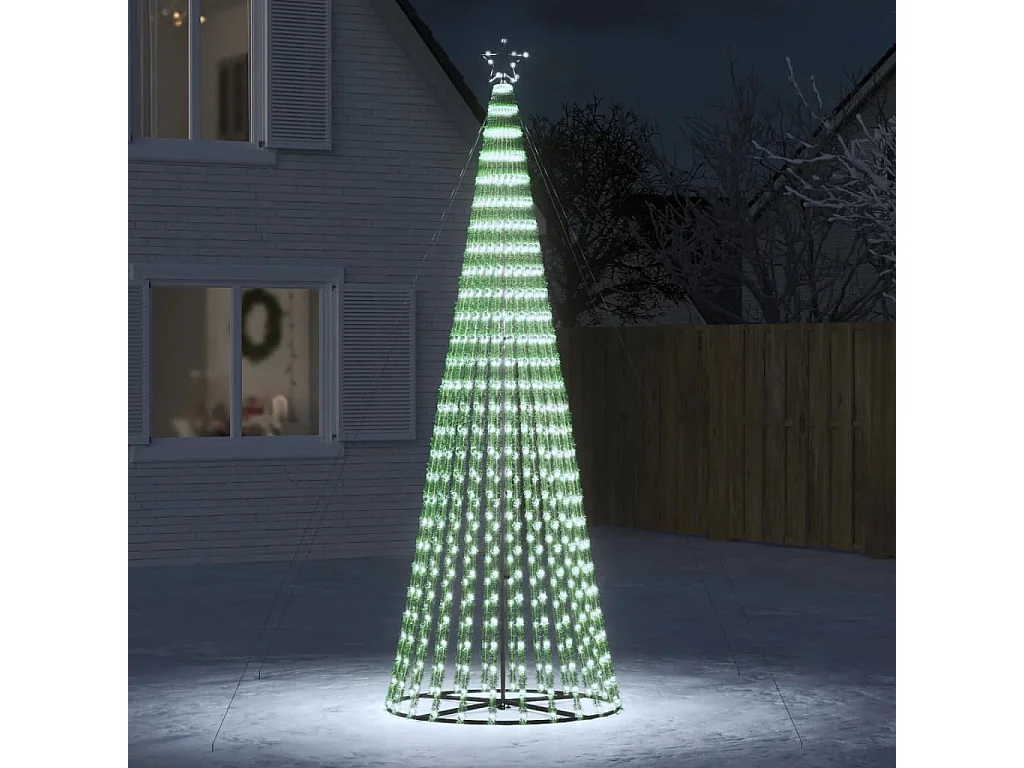 Árbol de Navidad luminoso cónico 688 LED blanco frío 300 cm
