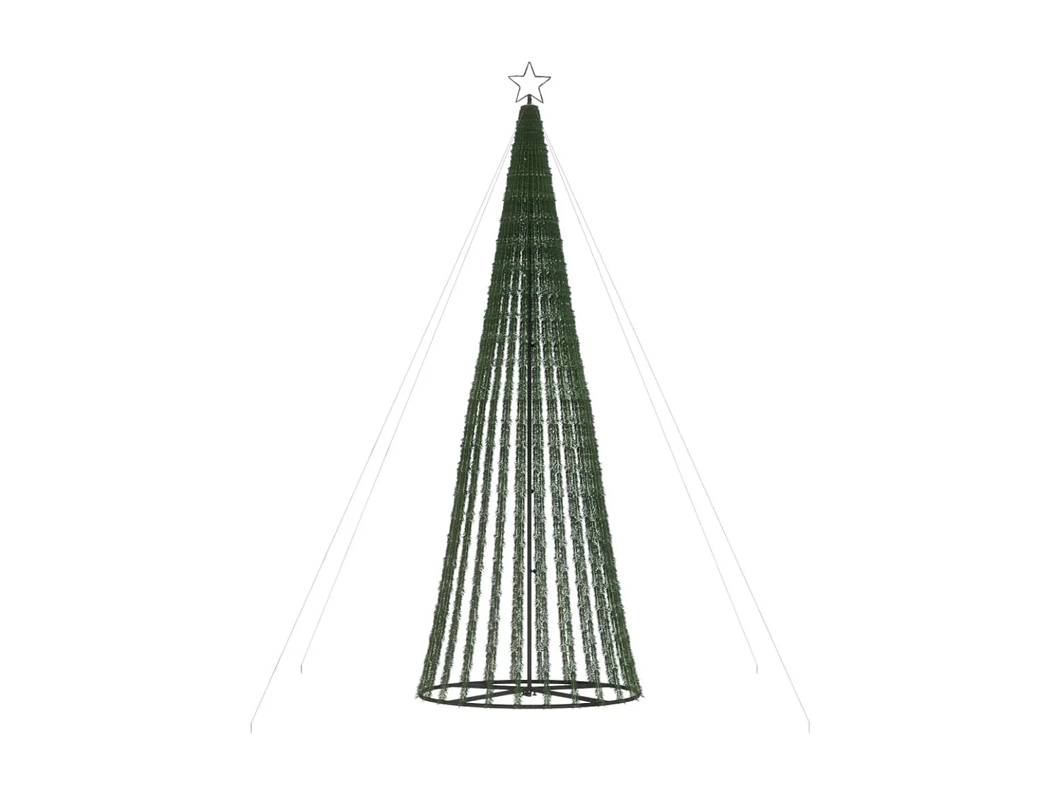 Albero di Natale conico luminoso 688 LED bianco freddo 300 cm