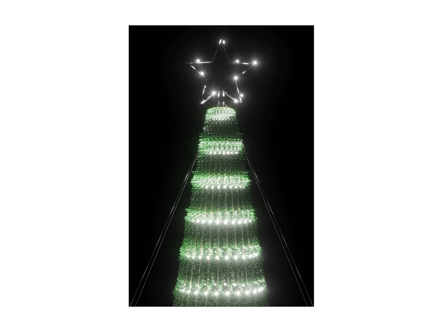 Albero di Natale conico luminoso 688 LED bianco freddo 300 cm