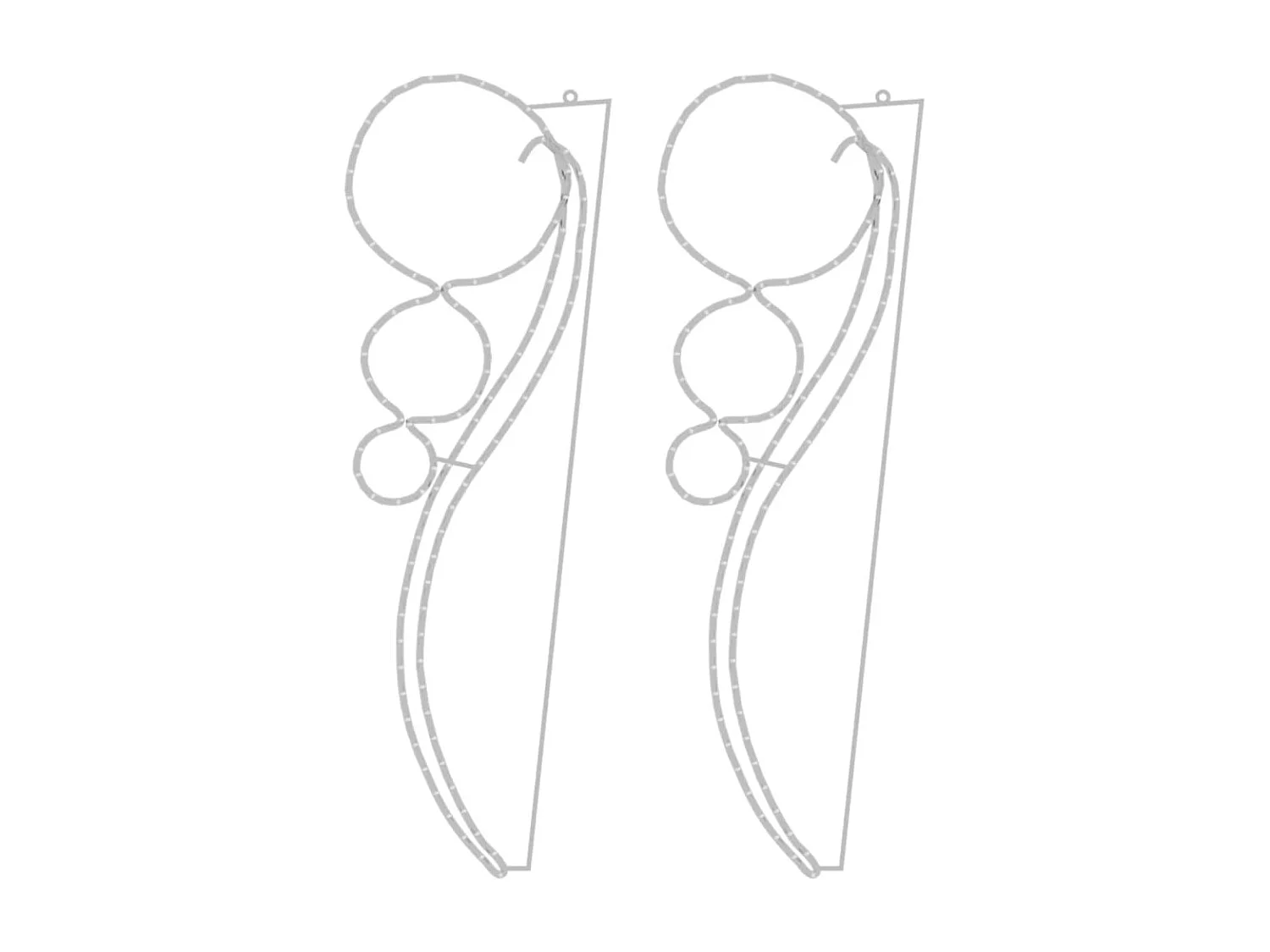 Luzes de corda em forma de bola 2 unidades Branco quente