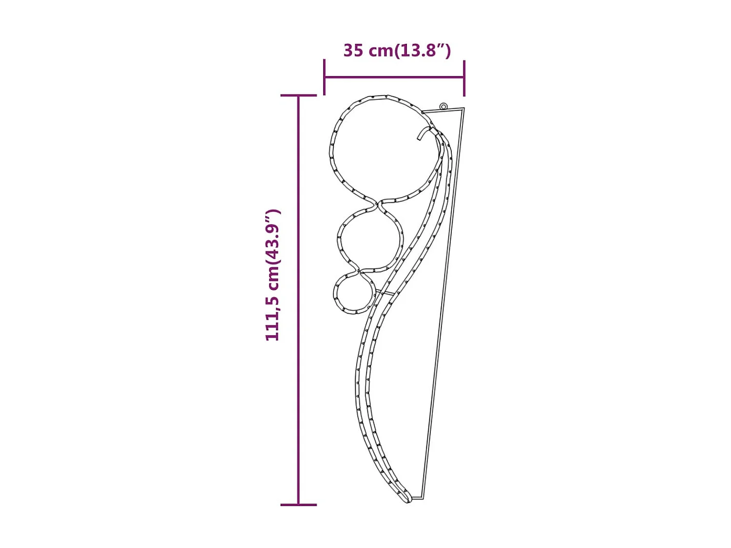 Luzes de corda em forma de bola 2 unidades Branco quente