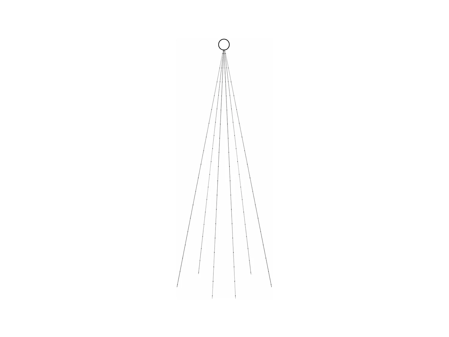 Weihnachtsbaum am Fahnenmast 108 LED Kaltweiß 180 cm