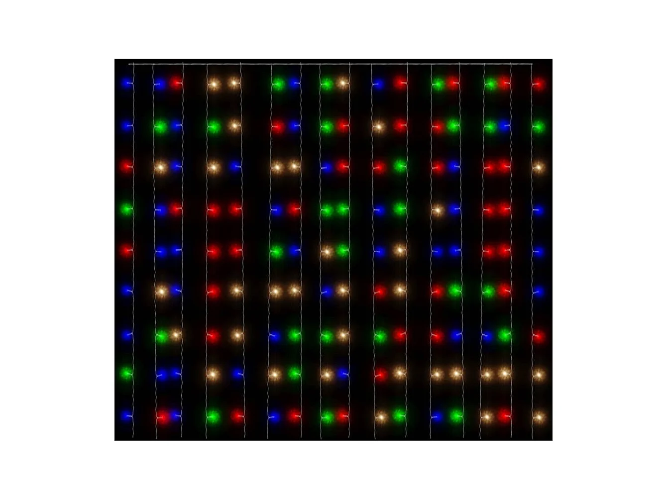 Rideaux lumineux à LED 3x3 m 300 LED Multicolore 8 fonctions