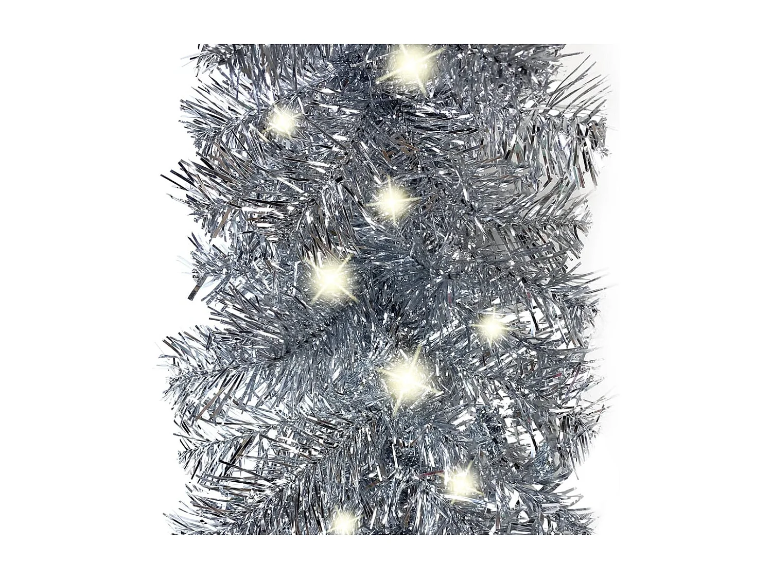 Guirlande de Noël avec lumières LED 10 m Argenté