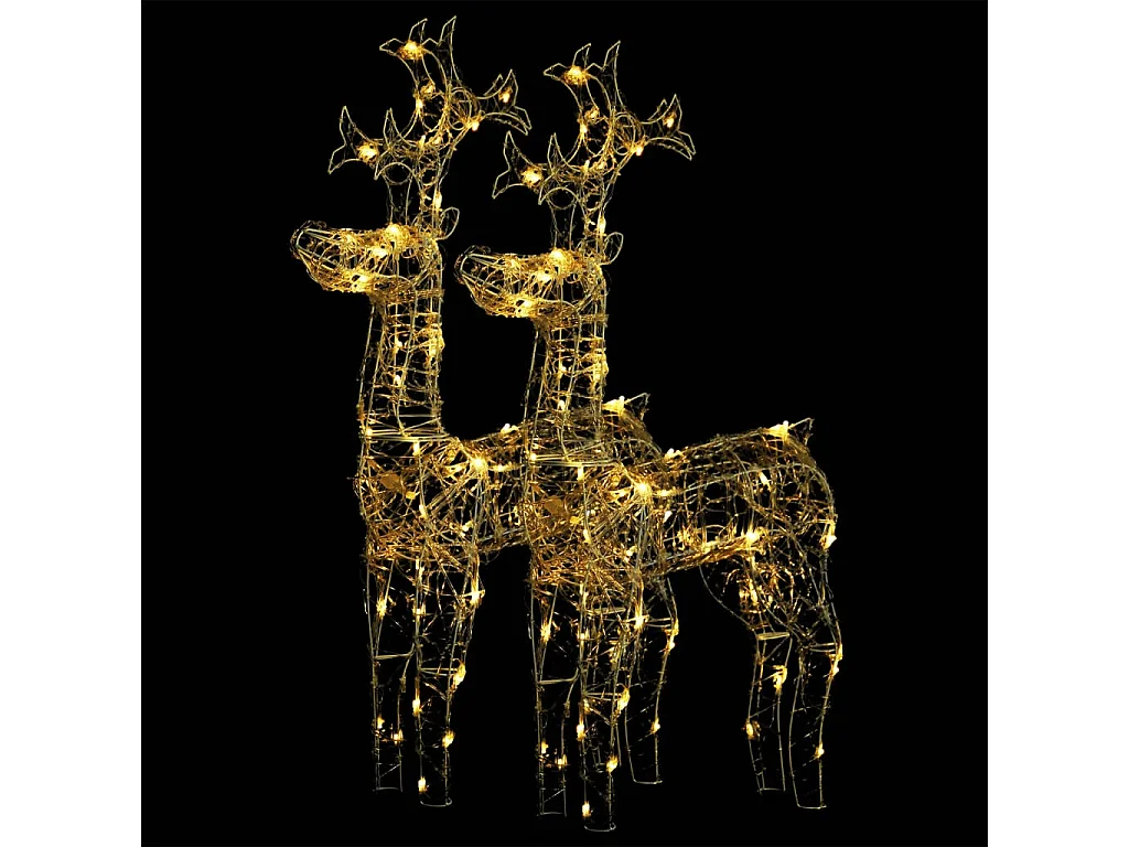 Décorations de Noël de renne 2 pcs 60x16x100 cm Acrylique