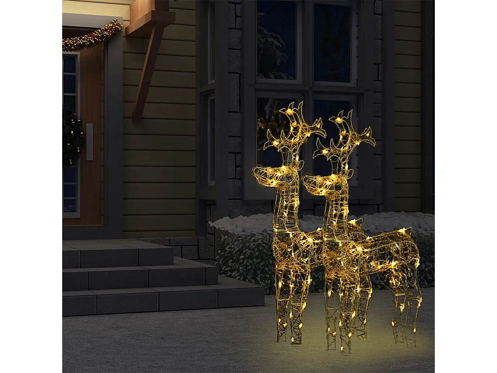 Décorations de Noël de renne 2 pcs 60x16x100 cm Acrylique