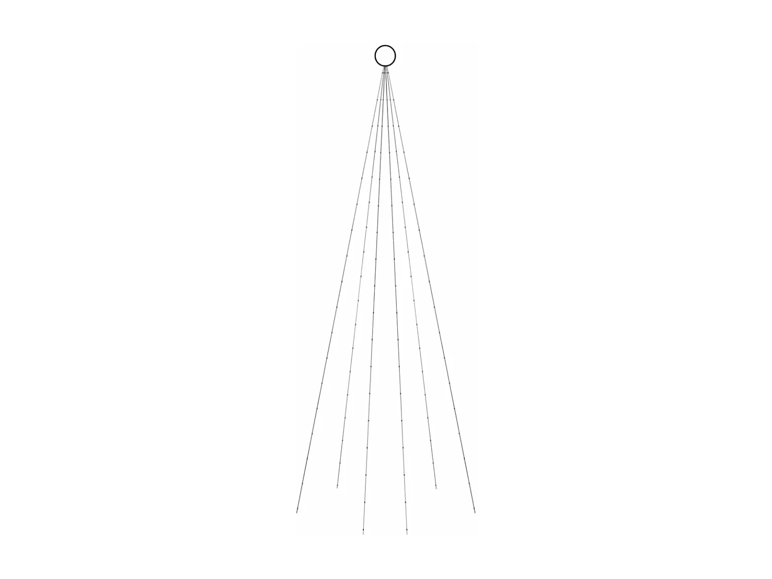Albero di Natale su pennone 108 LED Blu 180 cm