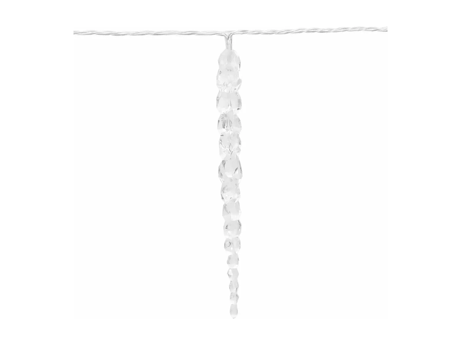 Weihnachts-Eiszapfen-Lichtgirlande 200 LEDs aus weißem Acryl-PVC
