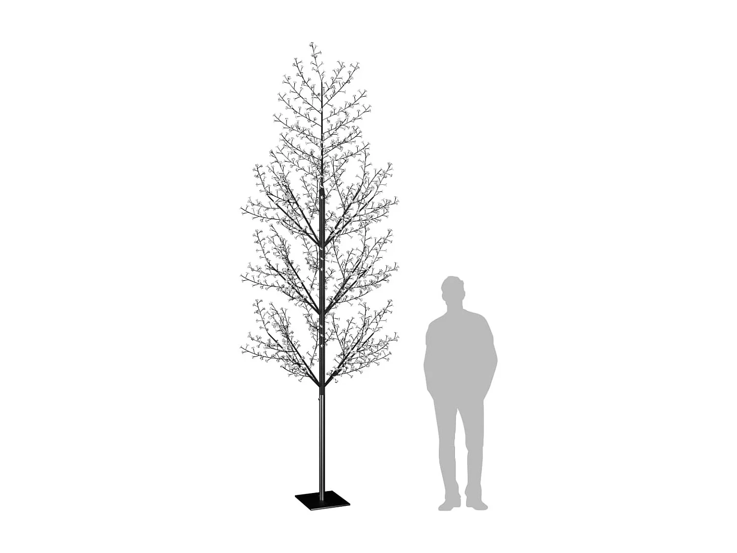 Sapin de Noël 1200 LED bleu Cerisier en fleurs 400 cm