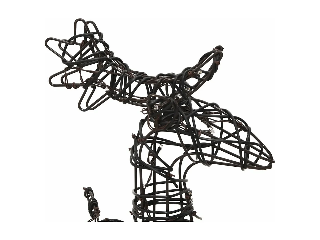 Decorações de Natal 6 peças renas 240 LED rattan branco quente