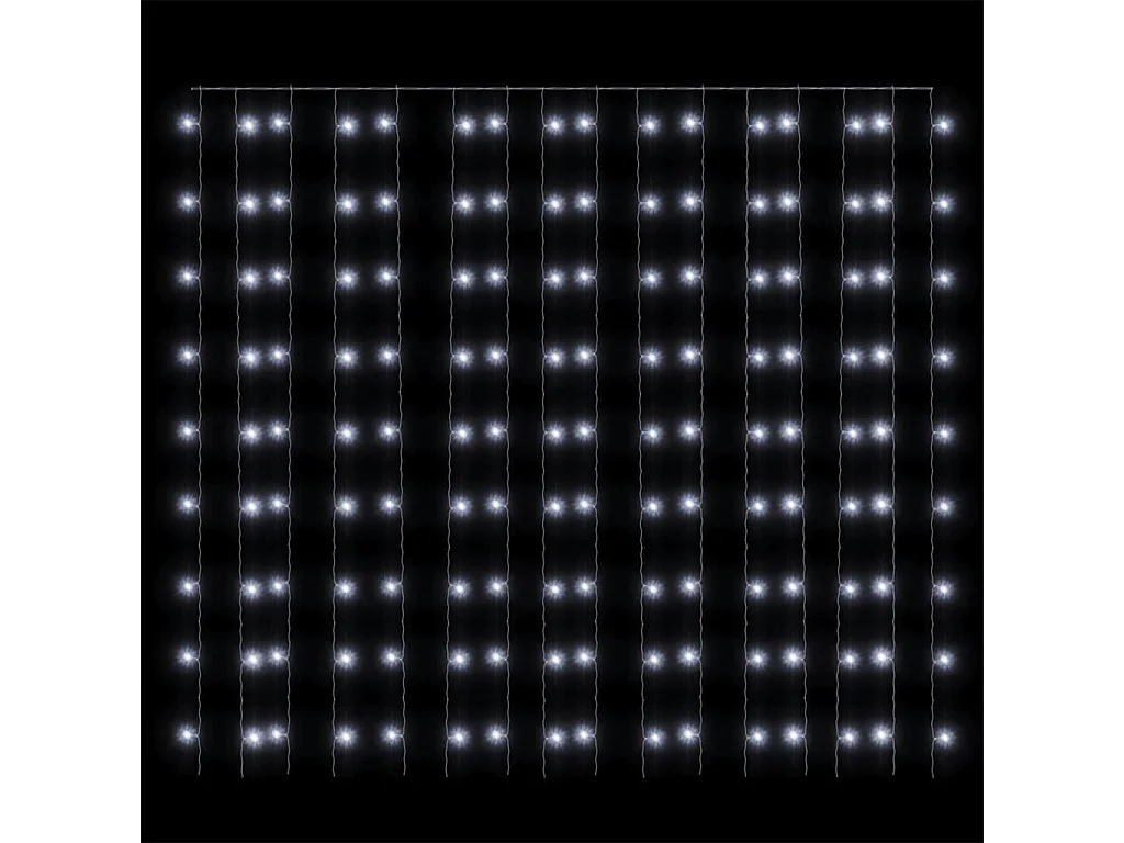 Cortinas de luz LED 3x3 m 300 LED Blanco frío 8 funciones