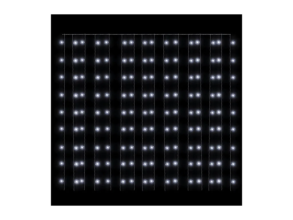 Rideaux lumineux à LED 3x3 m 300 LED Blanc froid 8 fonctions