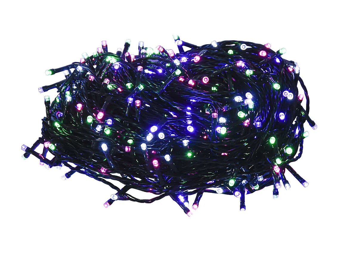 Guirlanda de LED com 2.000 LEDs multicoloridos pastéis 200 m PVC