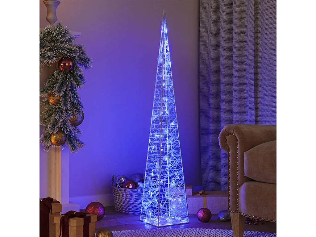 Cono de luz LED decorativo Acrílico Azul 120 cm