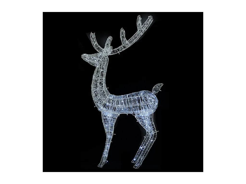 XXL Weihnachts-Rentier, Acryl, 250 LEDs, 3 Stück, 180 cm, Kaltweiß